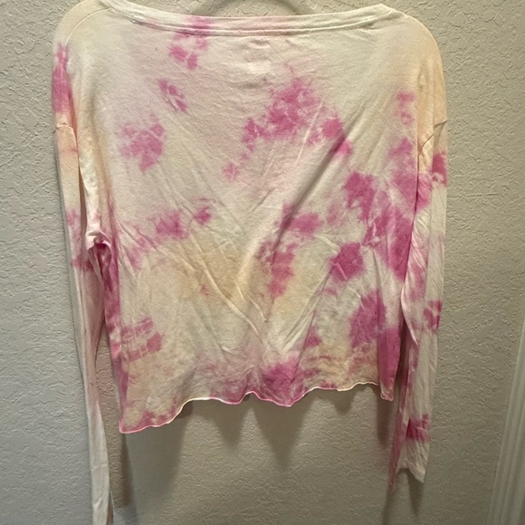 PINK Victoria's Secret Asymmetrical Crop White Pink size XS - Picture 3 of 8